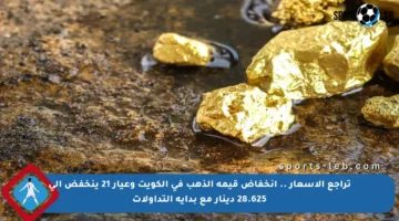 تراجع الأسعار .. انخفاض قيمة الذهب في الكويت وعيار 21 ينخفض إلى 28.625 دينار مع بداية التداولات